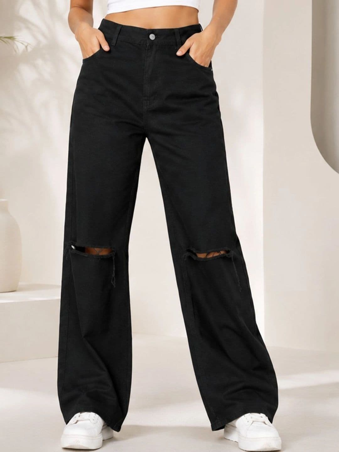 COMFITS Women Classic Regular Fit Mid-Rise Highly Distressed Stretchable Jeans - view 1