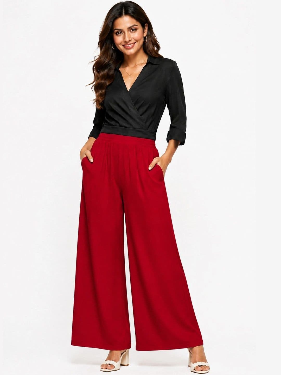 Threadbloom Women Knitted Ethnic Palazzos - view 1