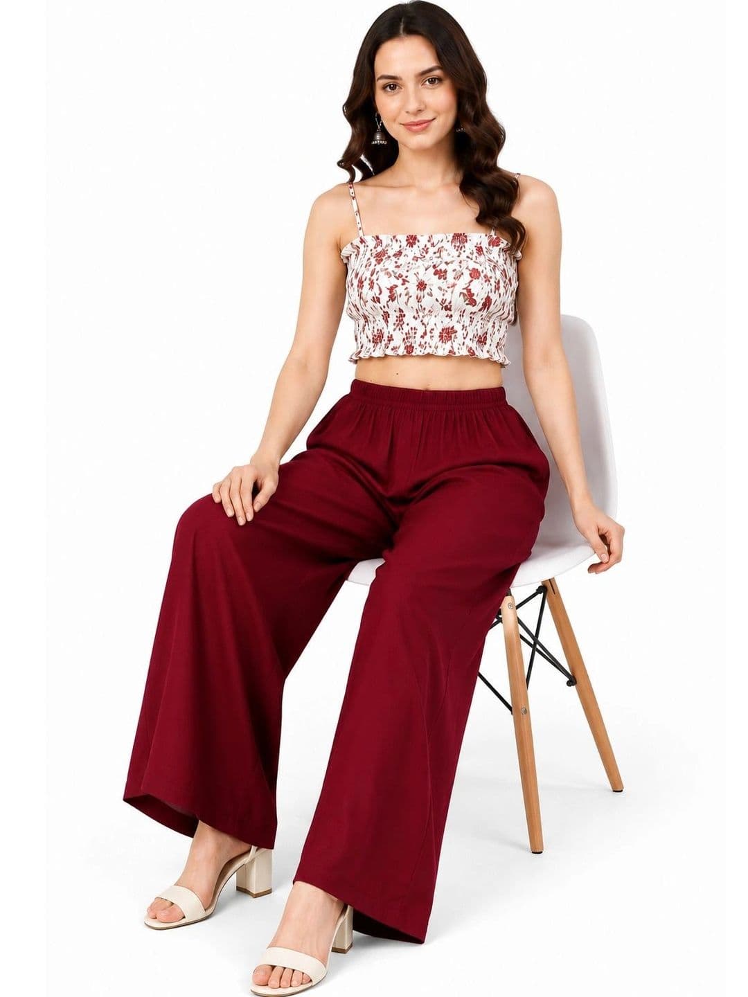 Threadbloom Women Knitted Palazzos - view 1