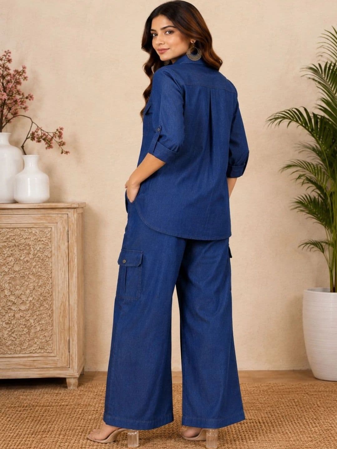 Bk fashions Floral Solid Shirt with Trousers thumbnail 4