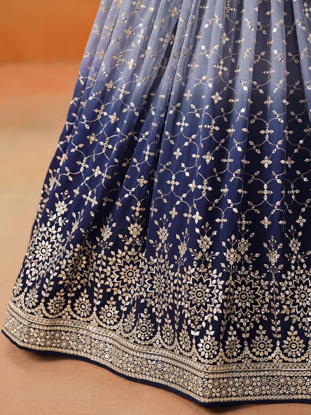 Zeel Clothing Embellished Sequinned Semi-Stitched Lehenga & Unstitched Blouse With Dupatta thumbnail 5
