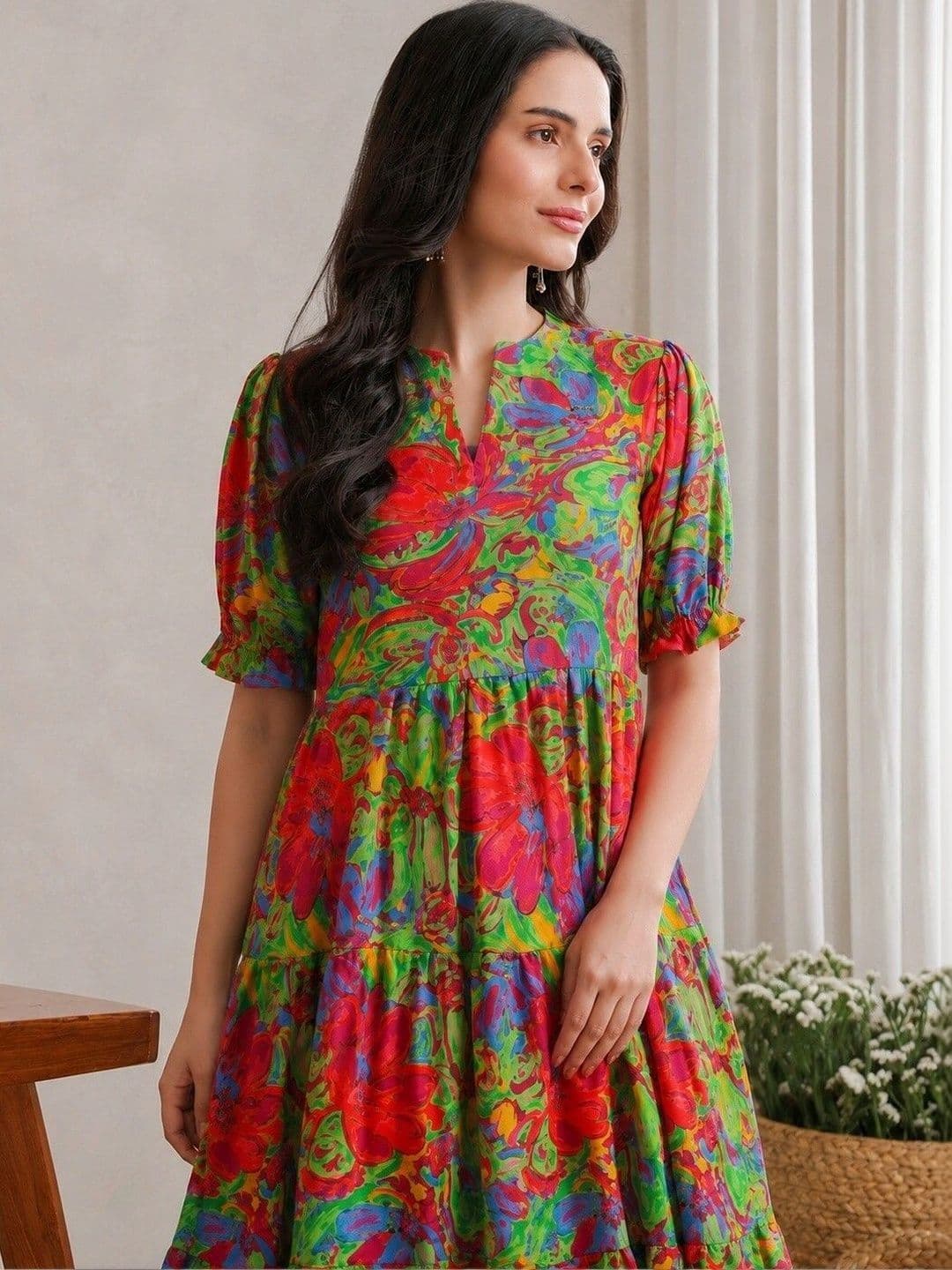 PRESHA Women Floral Printed Floral Kurta thumbnail 3