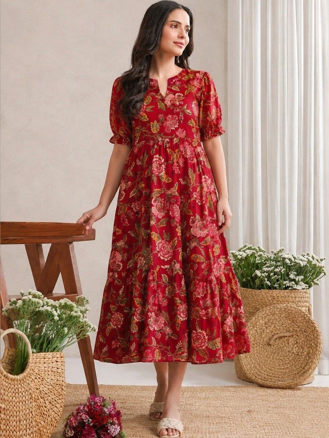 PRESHA Women Floral Printed Floral Kurta thumbnail 3
