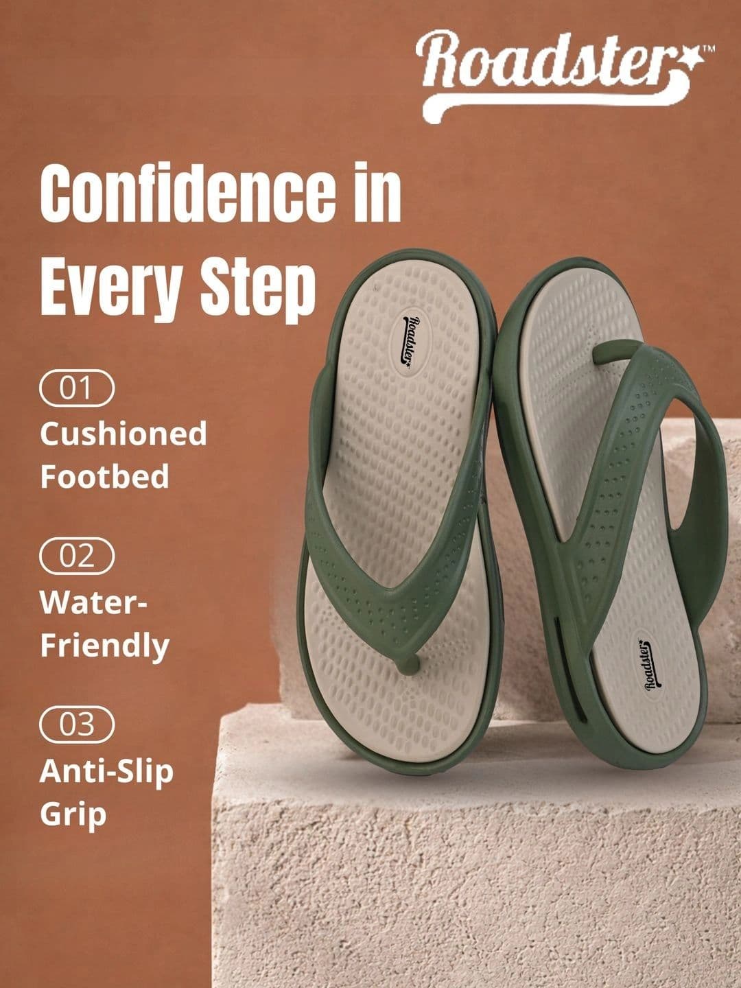 Roadster Men Thong Flip-Flops thumbnail 5