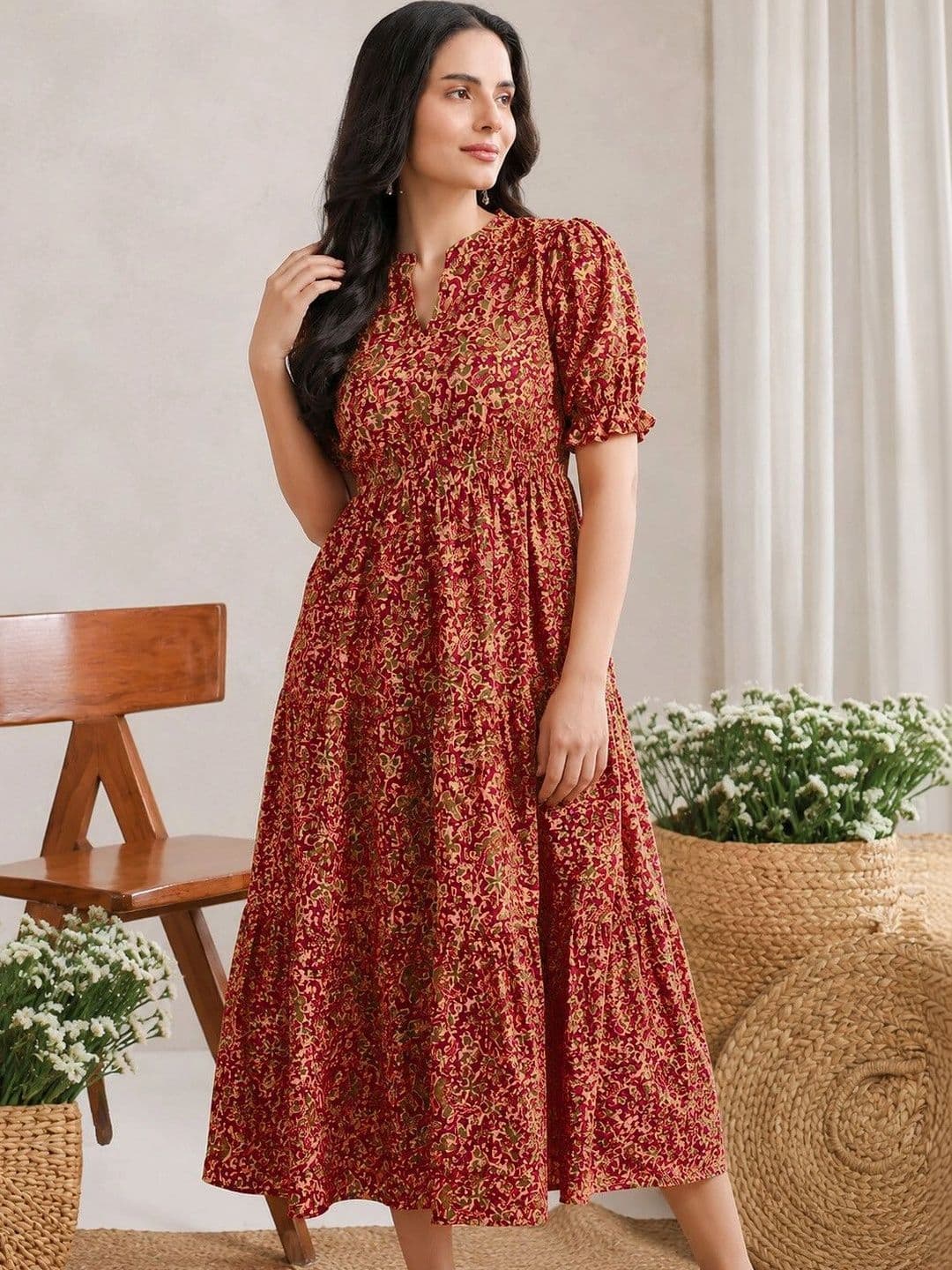 PRESHA Women Floral Printed Floral Anarkali Kurta thumbnail 4