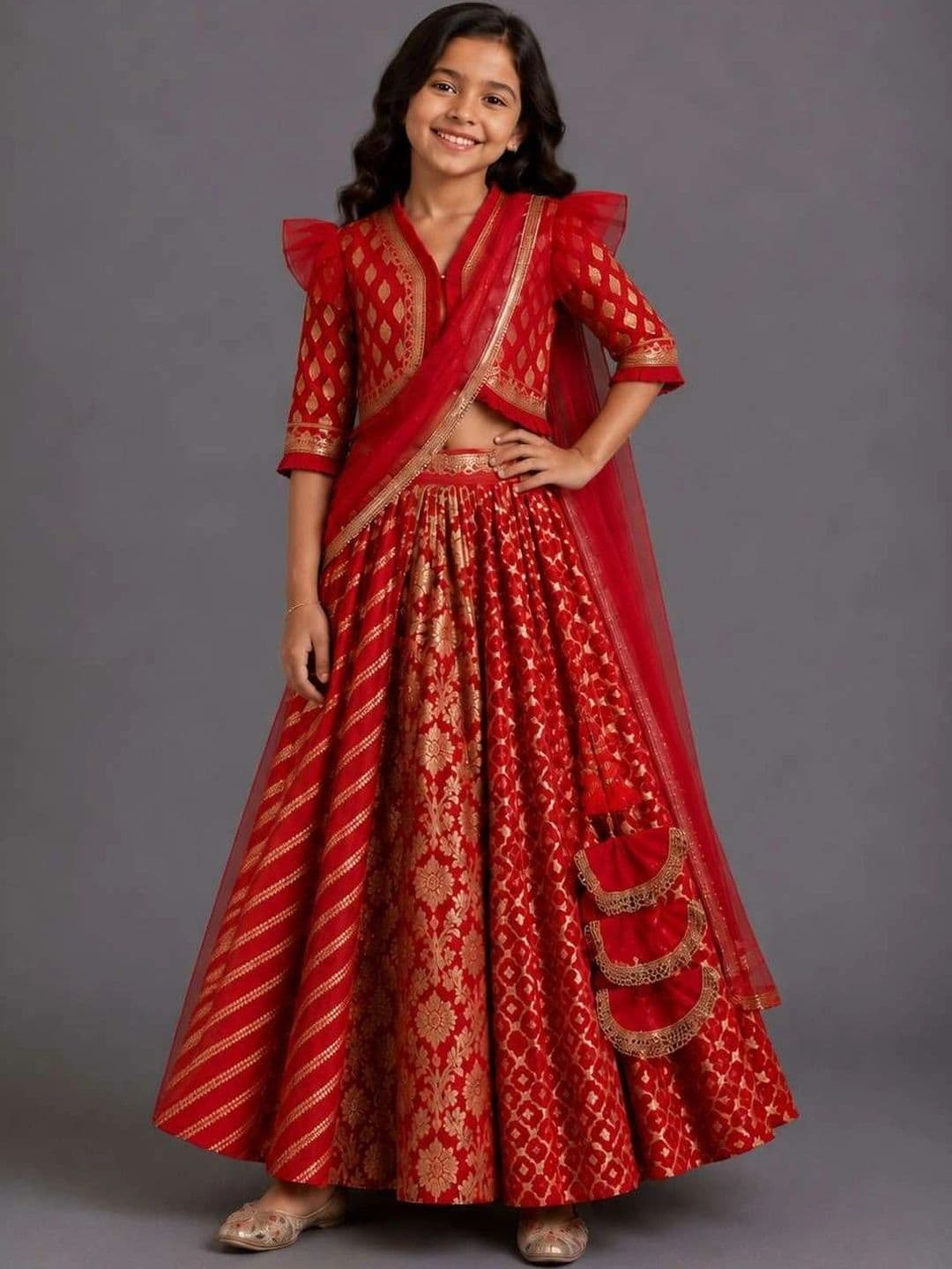 The Little Tales Girls Ready to Wear Lehenga & Blouse With Dupatta - view 1