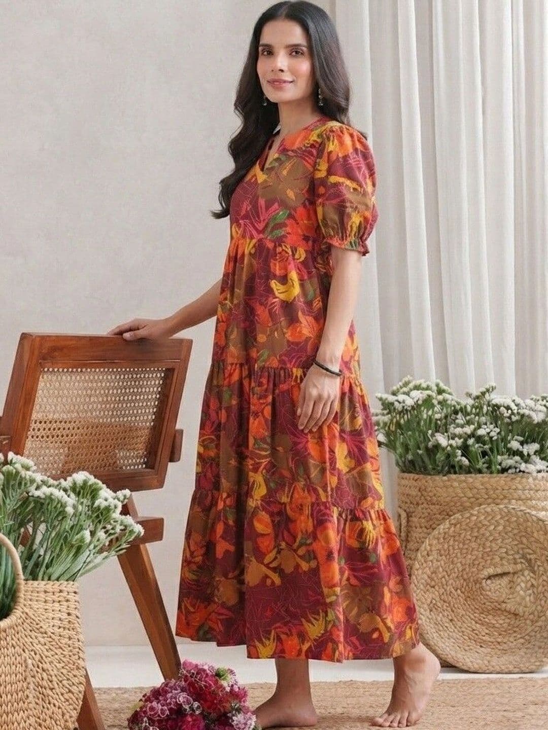 PRESHA Women Floral Printed Floral Kurta thumbnail 2