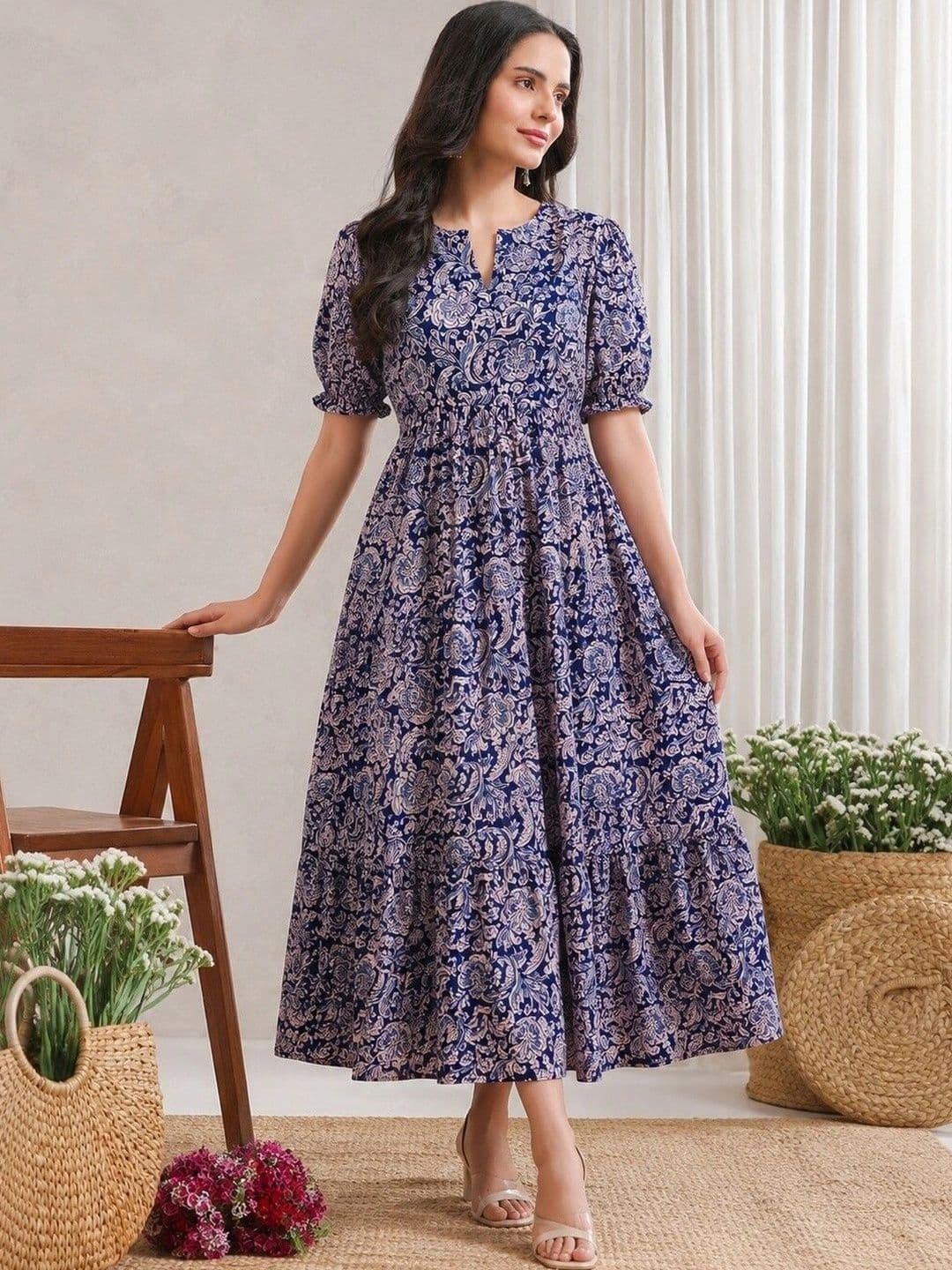 PRESHA Women Ethnic Motifs Printed Indie Prints Kurta thumbnail 4
