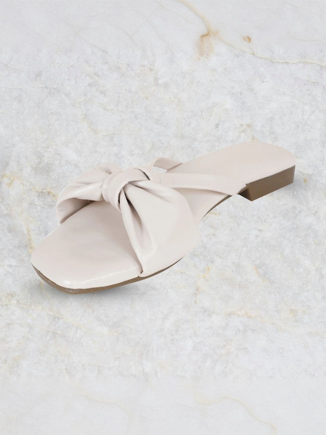 Mast & Harbour Women Open Toe Flats with Bows thumbnail 4