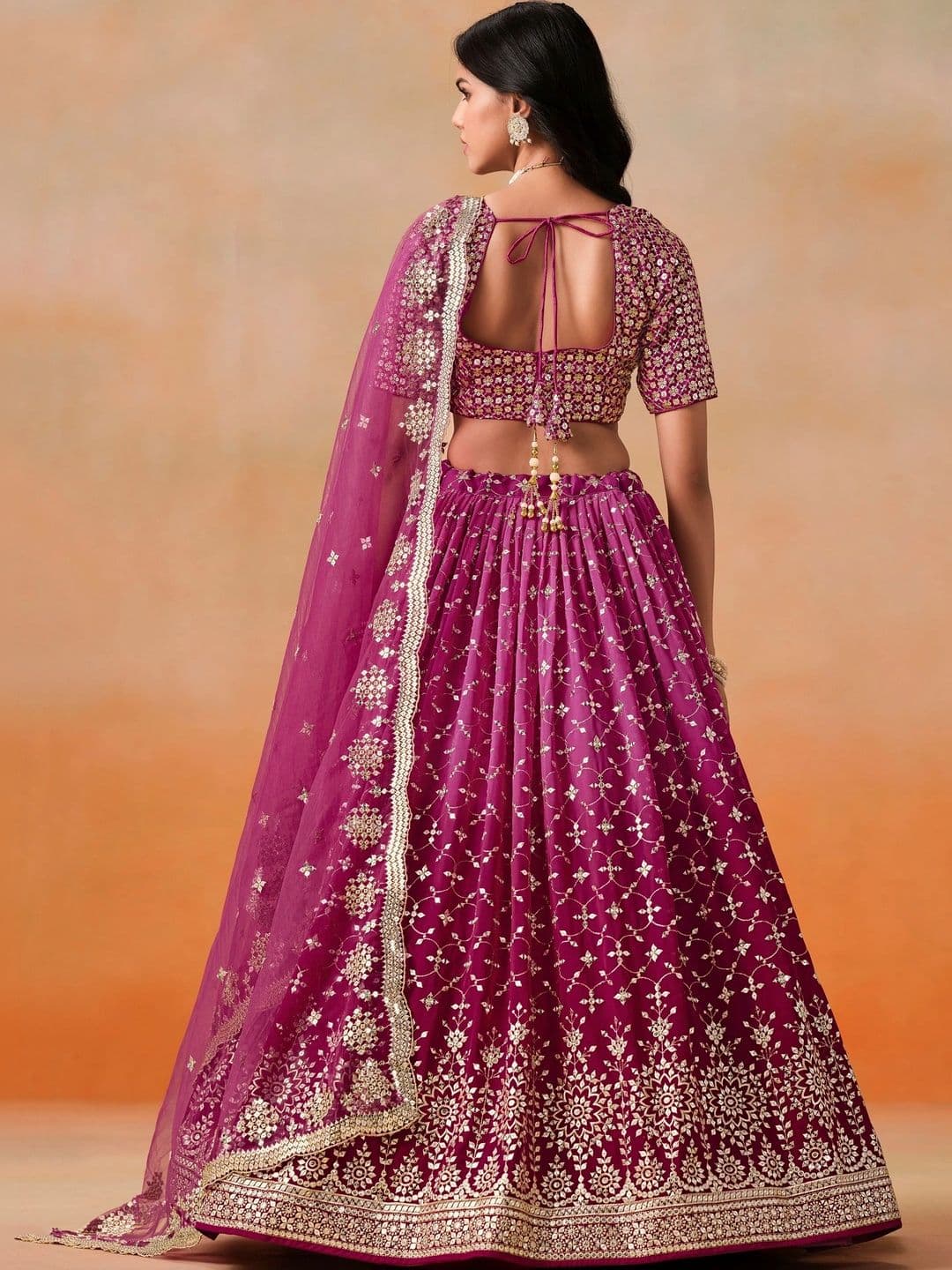 Zeel Clothing Embellished Semi-Stitched Lehenga & Unstitched Blouse With Dupatta thumbnail 3