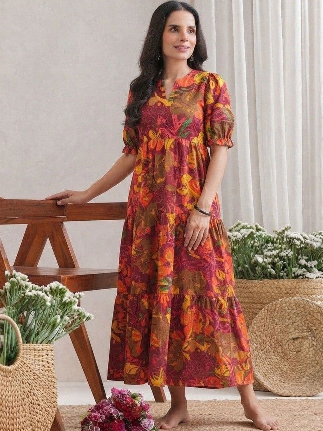 PRESHA Women Floral Printed Floral Kurta thumbnail 4