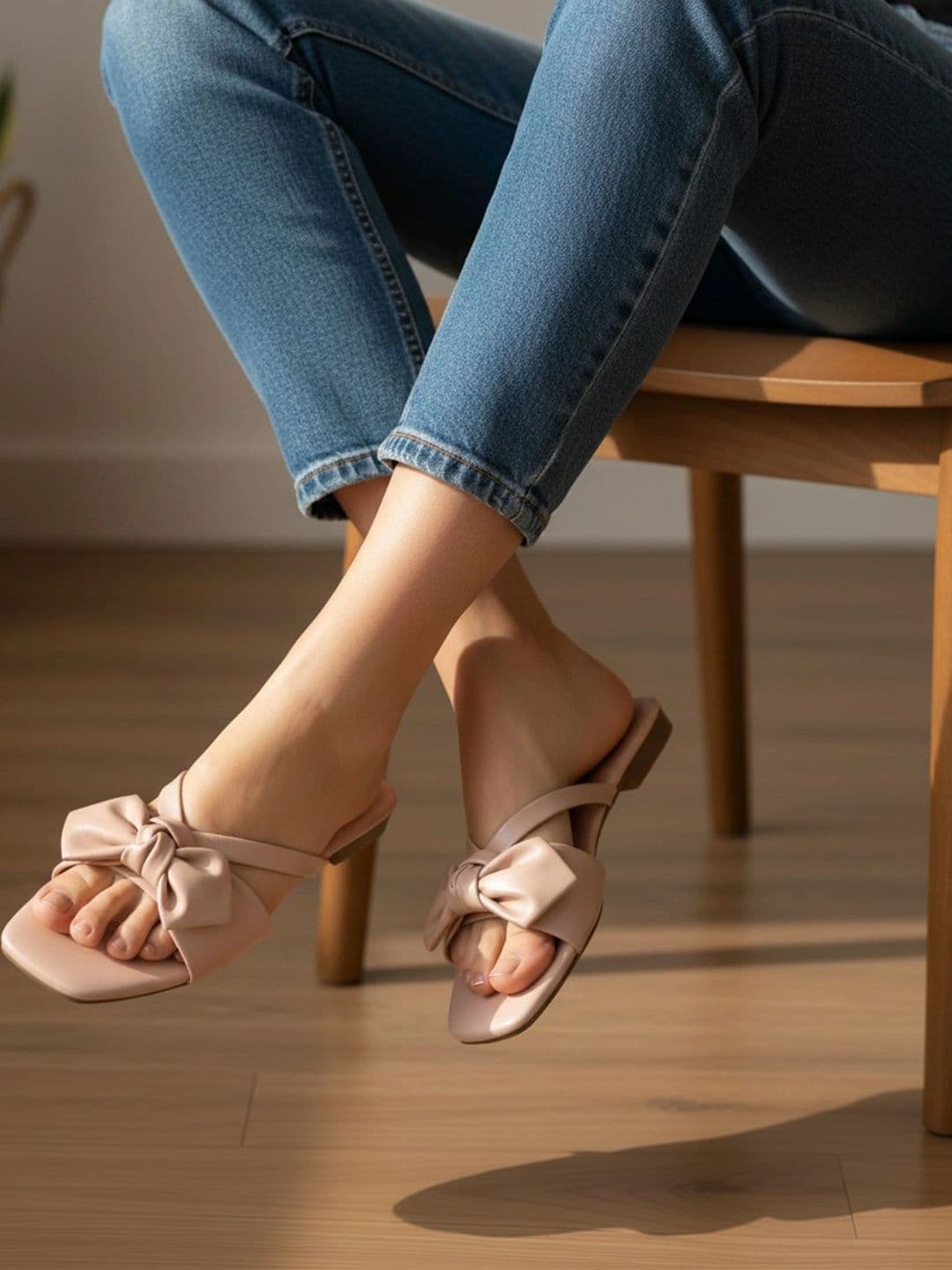 DressBerry Women Open Toe Flats with Bows - view 1