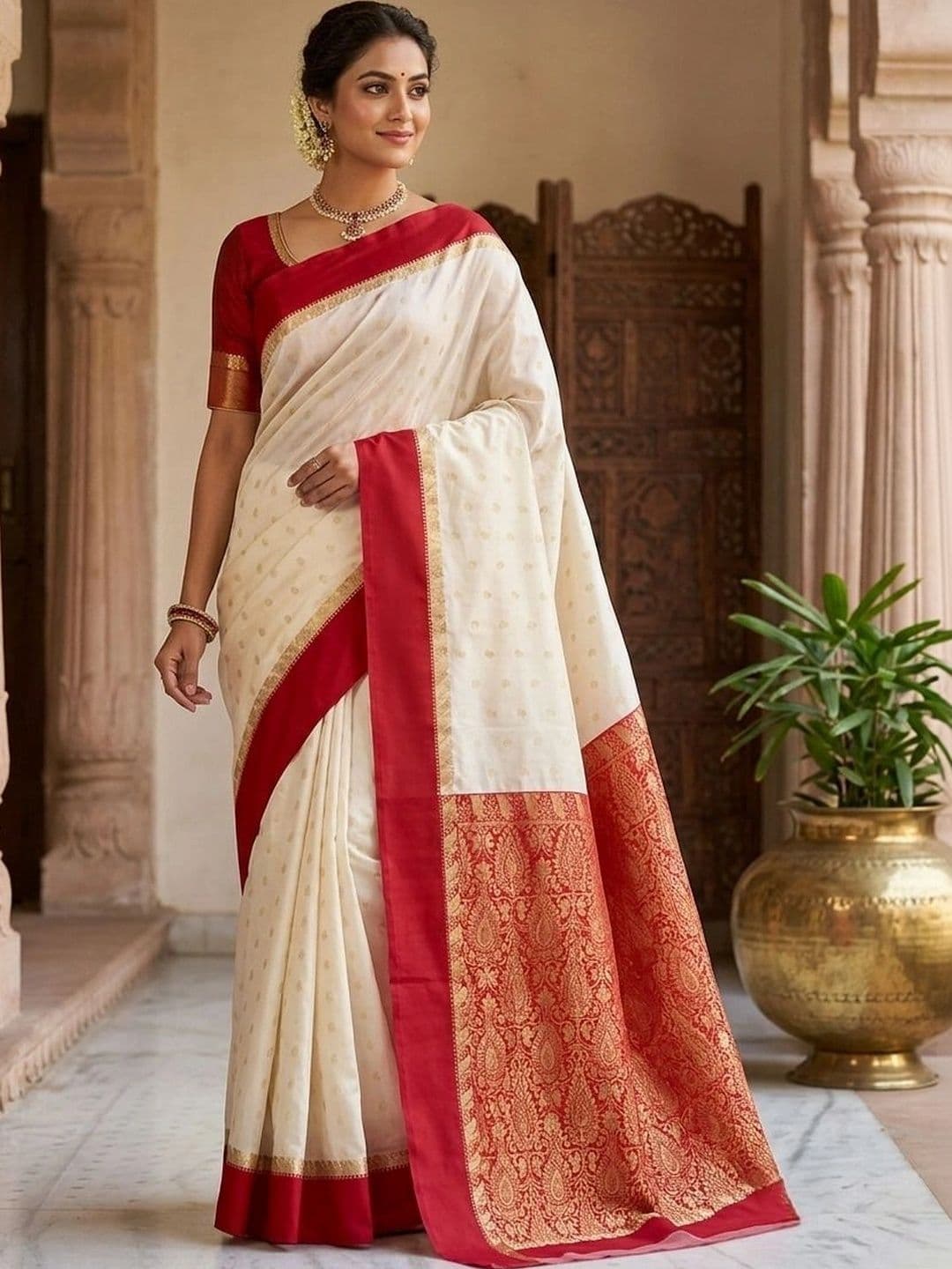 SILK HERITAGE Zari Art Silk Garad Saree - view 1