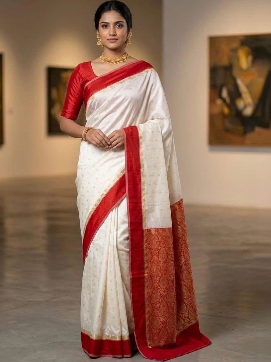 SILK HERITAGE Zari Art Silk Garad Saree thumbnail 5