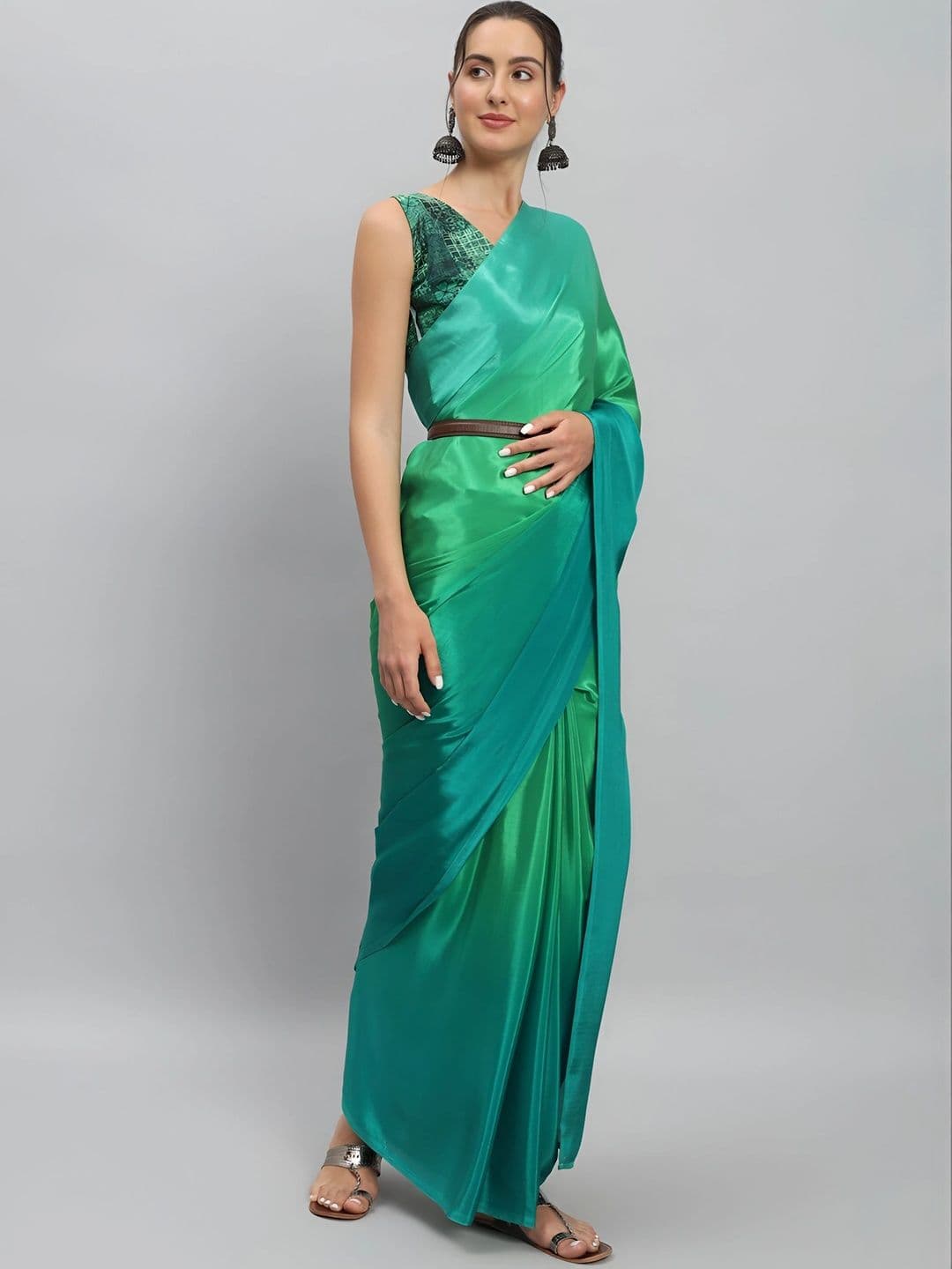Mitera Ombre Silk Blend Saree thumbnail 5