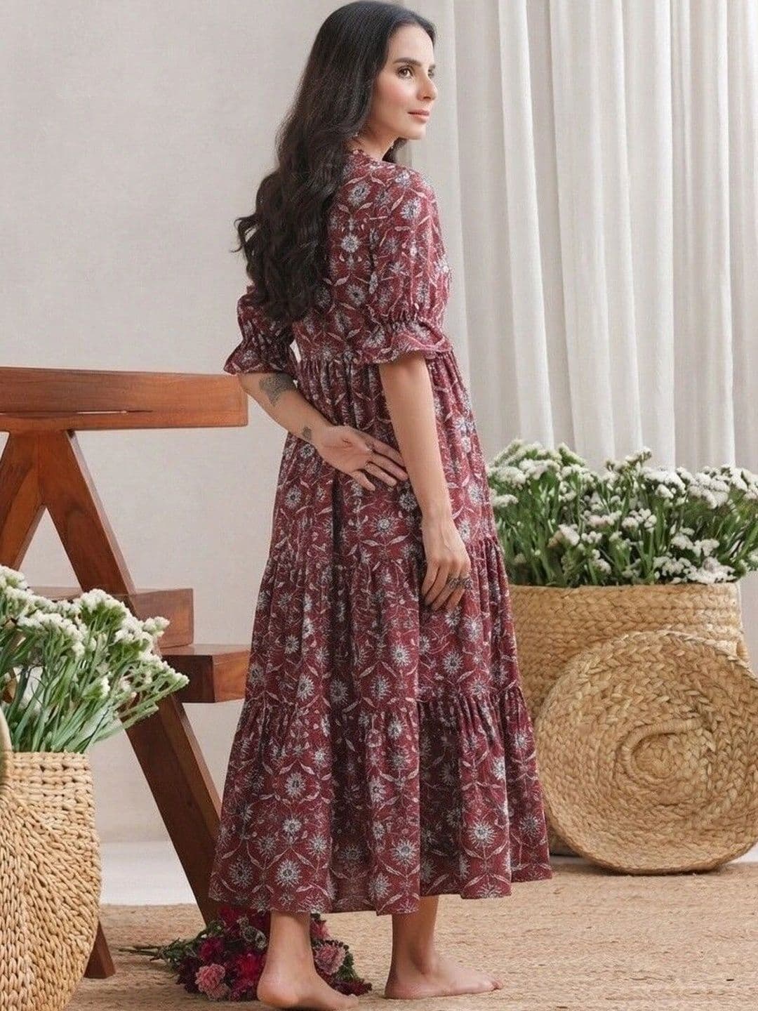 PRESHA Women Ethnic Motifs Printed Indie Prints Anarkali Kurta thumbnail 5