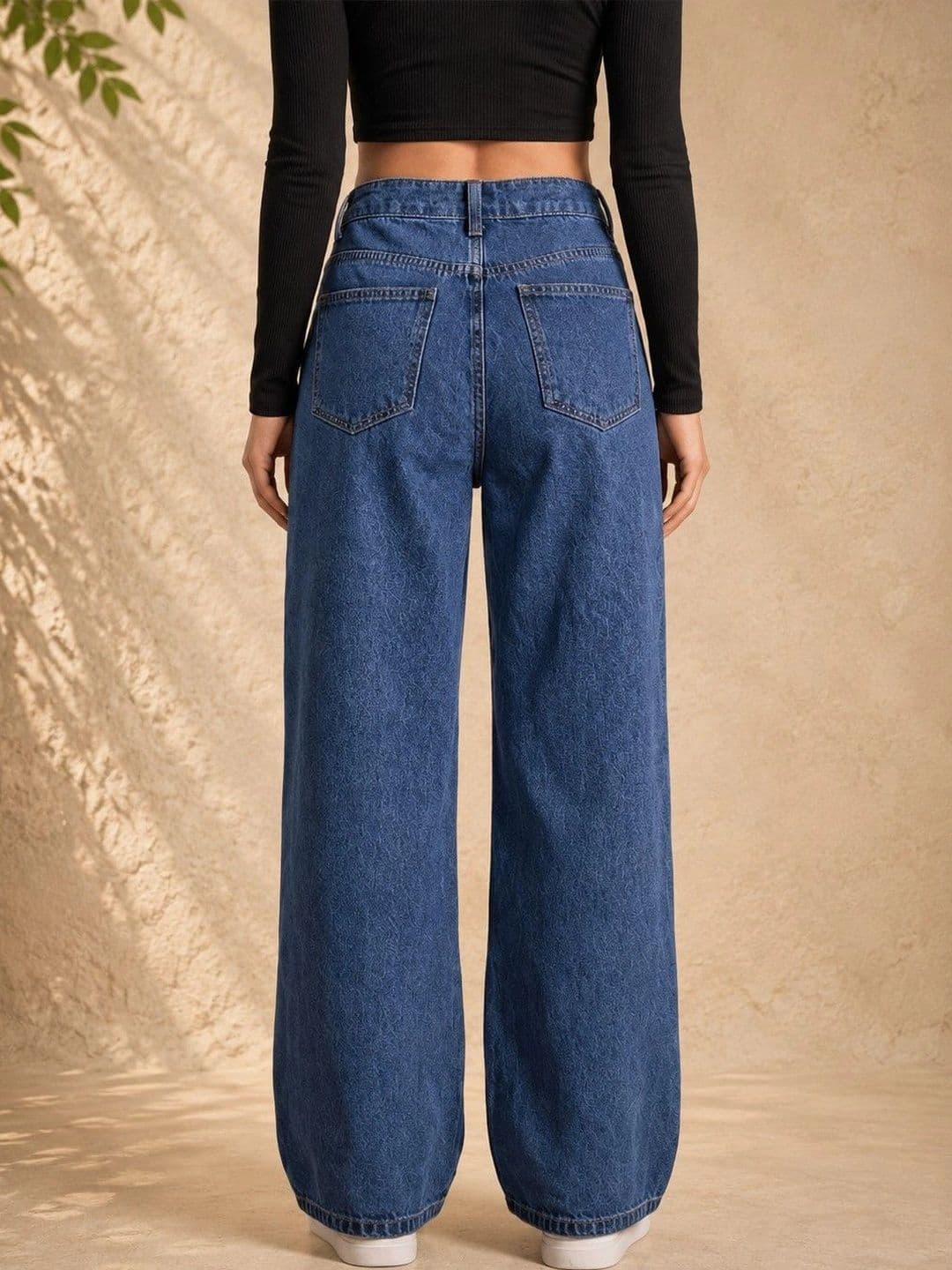 DressBerry Women Comfort Wide Leg High-Rise Light Fade Stretchable Jeans thumbnail 4