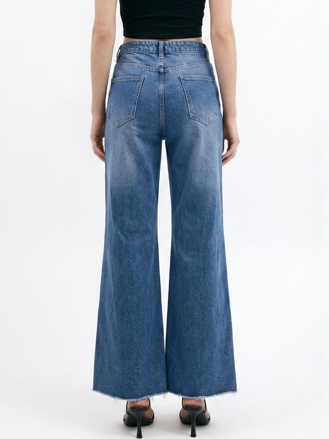 Outzidr Women Relaxed Fit Mid-Rise Jeans thumbnail 3