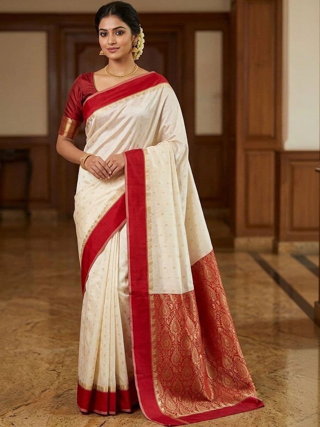 SILK HERITAGE Zari Art Silk Garad Saree thumbnail 3