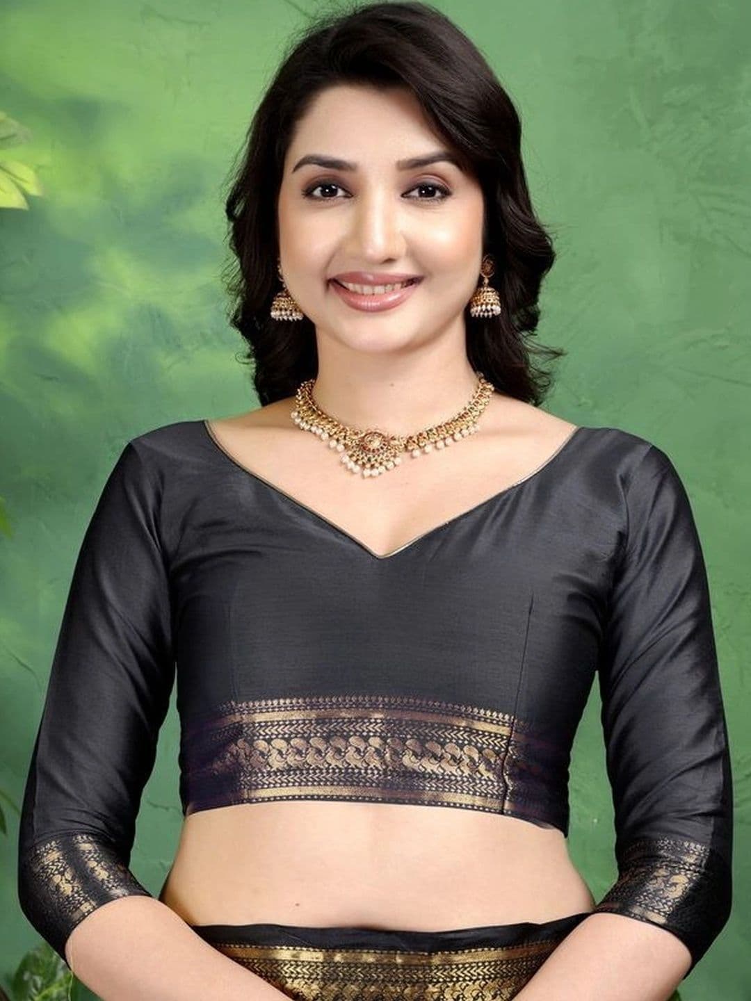 DEVANSH ENTERPRISE Silk Blend Banarasi Saree thumbnail 2
