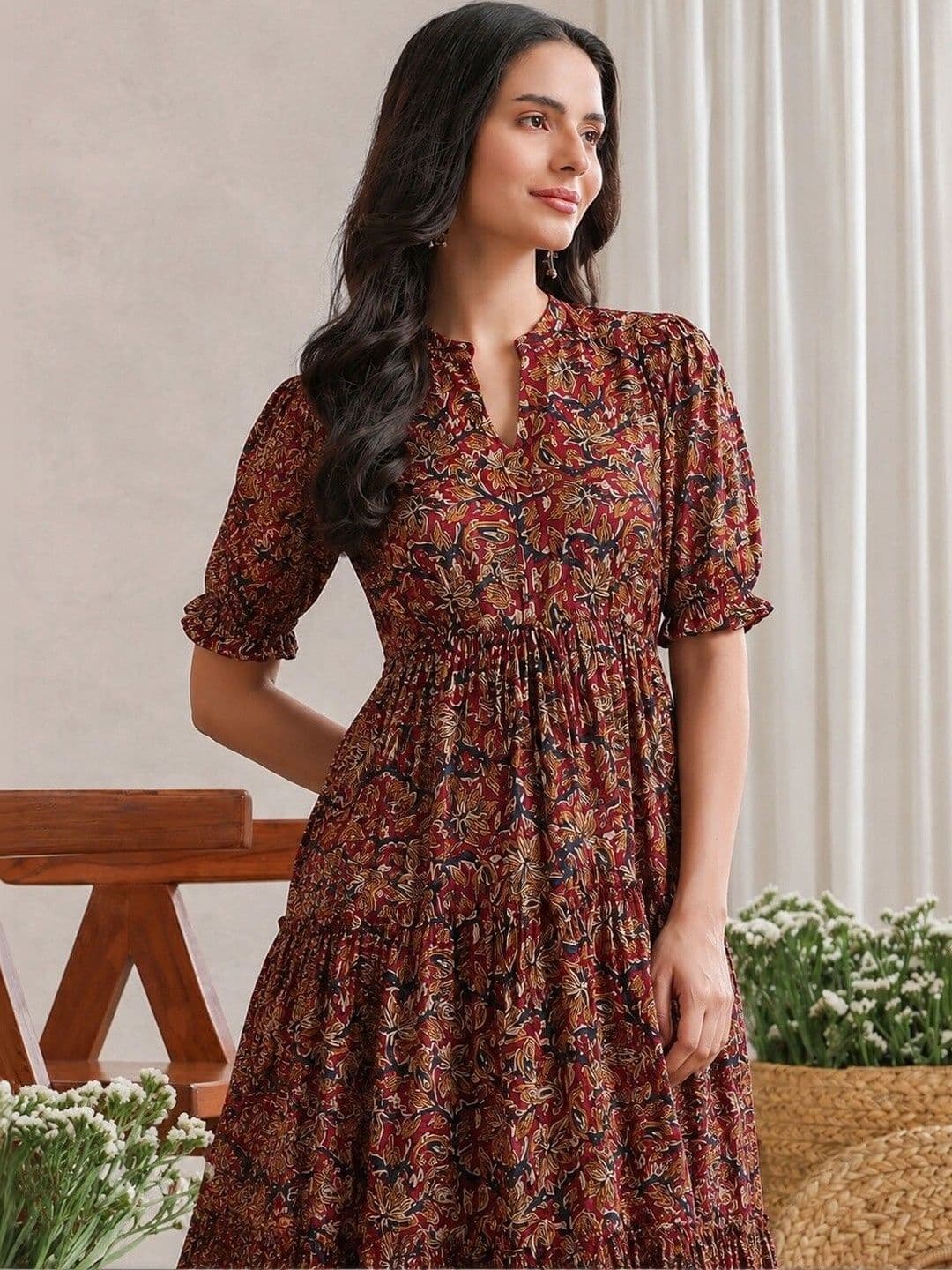 PRESHA Women Ethnic Motifs Printed Indie Prints Anarkali Kurta thumbnail 4