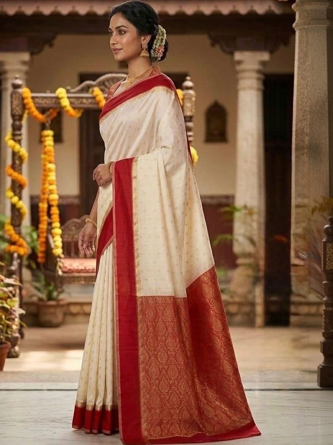 SILK HERITAGE Zari Art Silk Garad Saree thumbnail 3