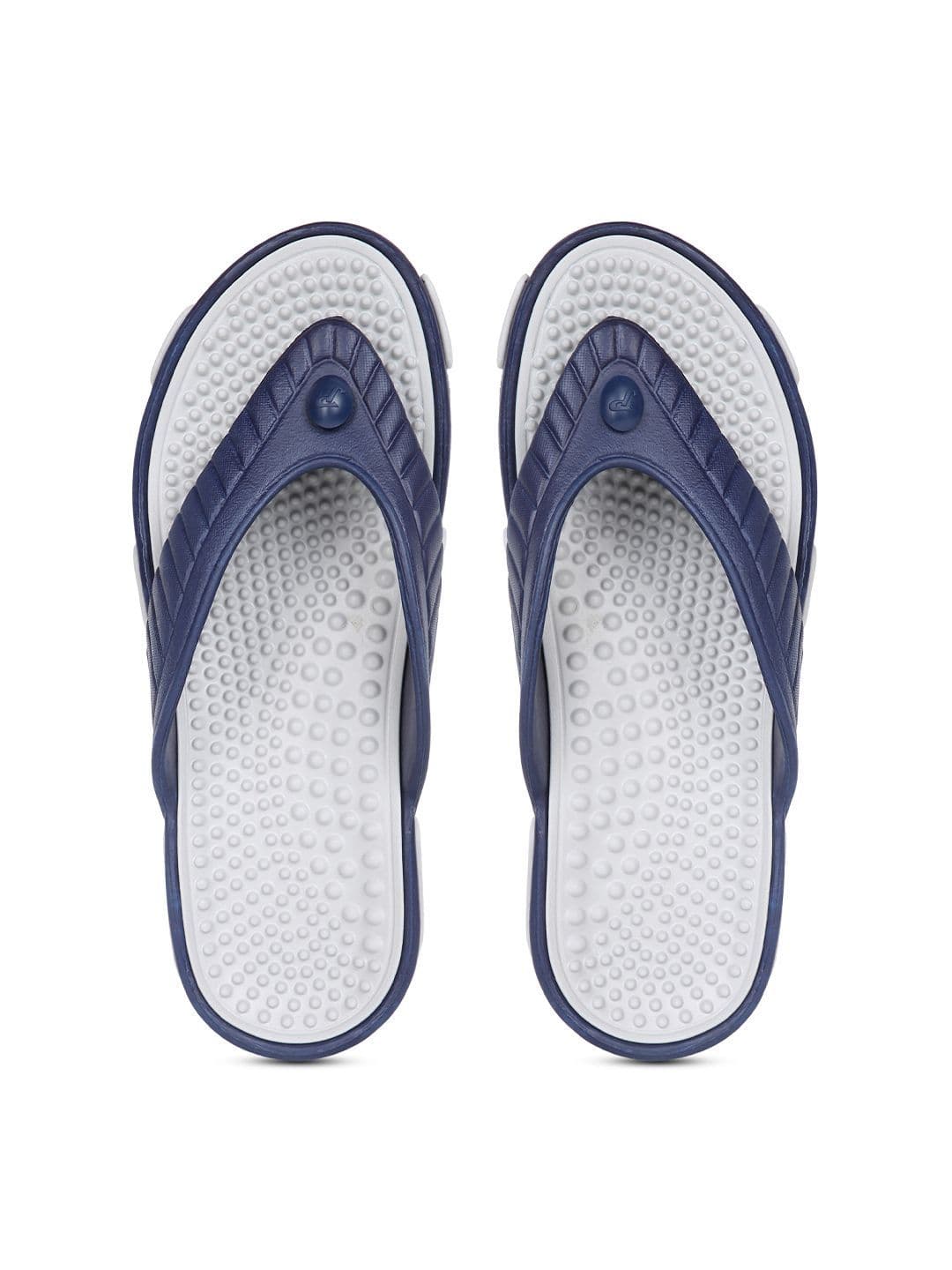 Paragon Men Navy Blue & Grey Thong Flip-Flops thumbnail 4