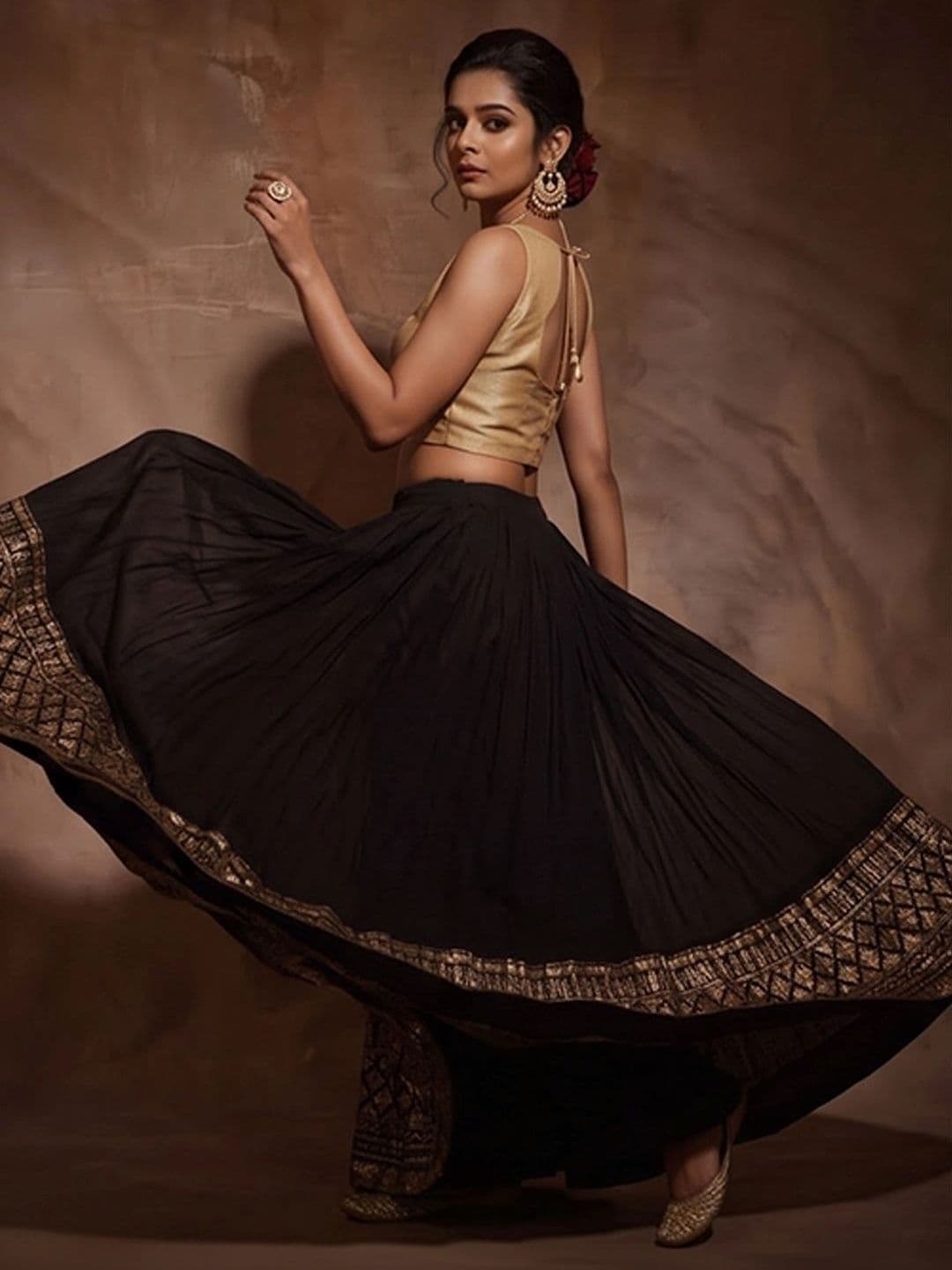 Varanga Women Pure Cotton Geometric Maxi Flared Skirt thumbnail 7
