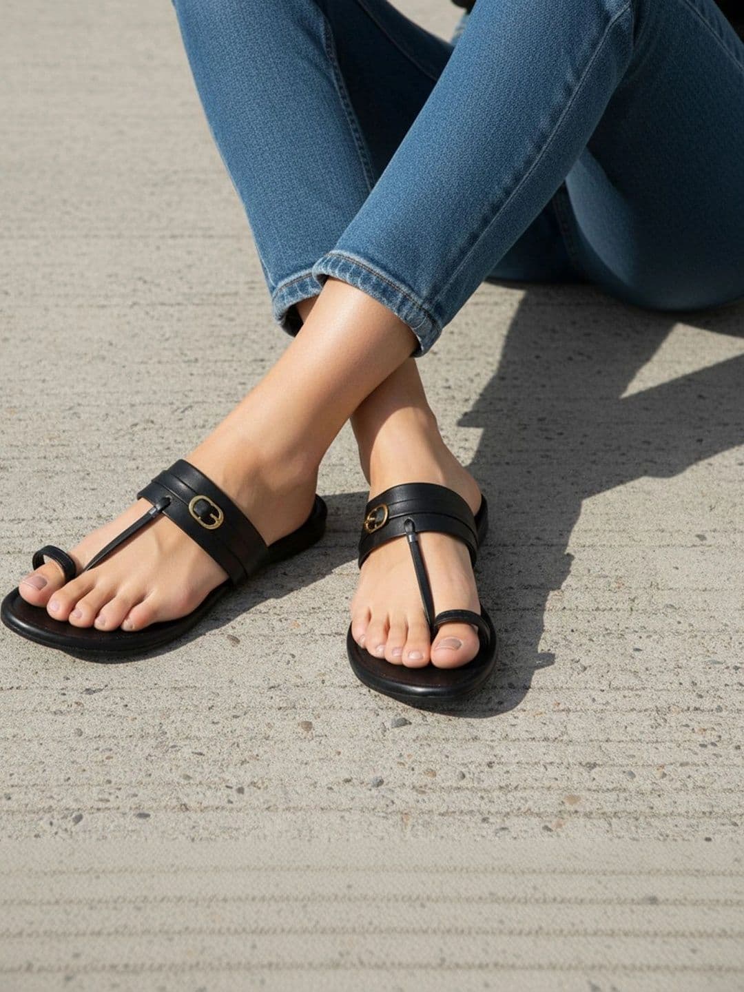 DressBerry Women One Toe Flats with Buckles - view 1
