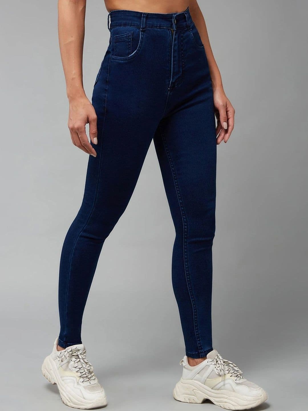 Mast & Harbour Women Skinny Fit High-Rise Stretchable Jeans thumbnail 4