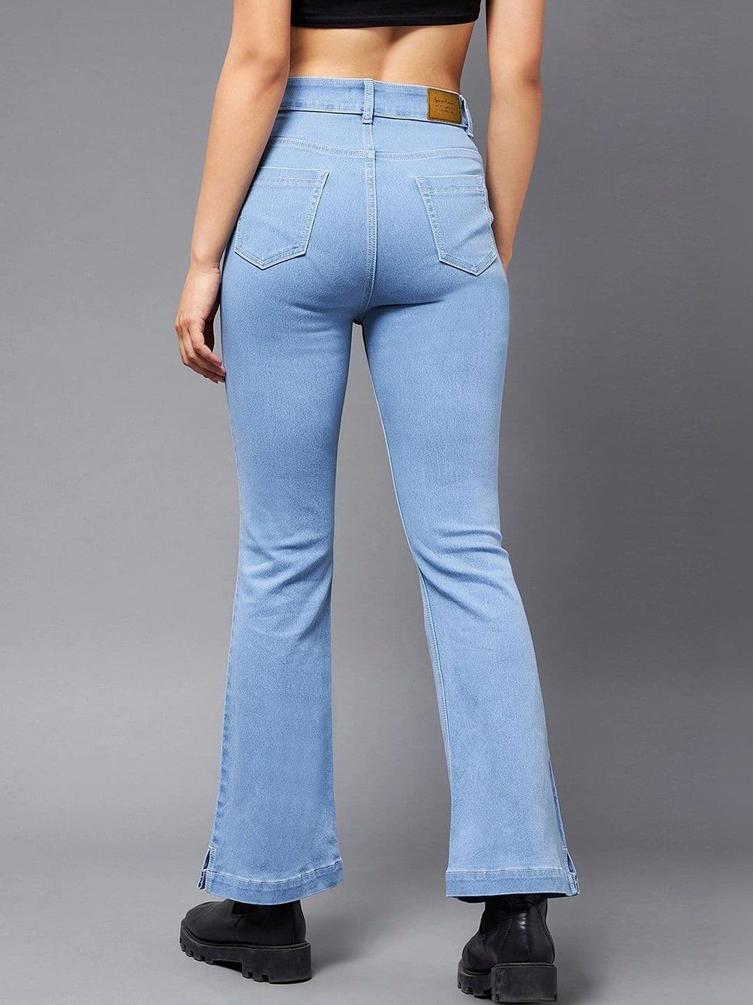 Mast & Harbour Women Bootcut High-Rise Heavy Fade Stretchable Jeans thumbnail 6