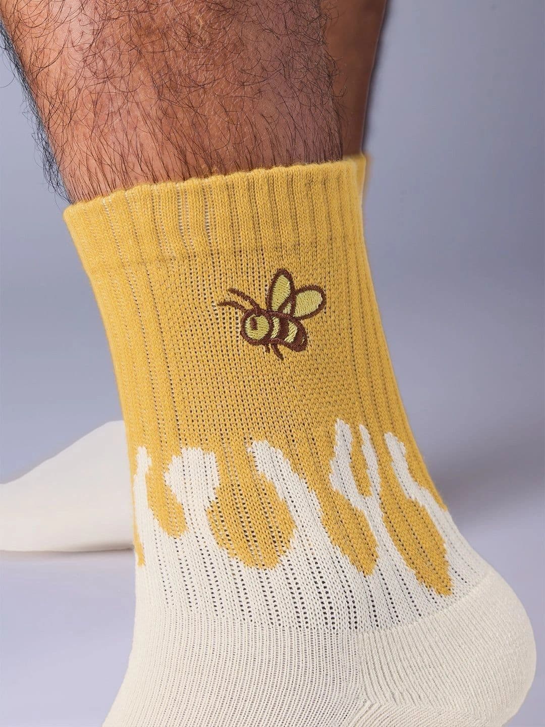 The Souled Store Unisex Cotton Blend Patterned Above Ankle Socks thumbnail 2