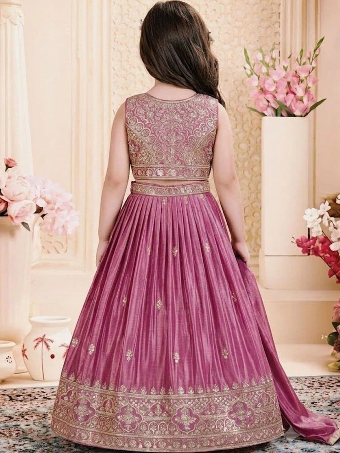 Moda Rapido Girls Embroidered Ready to Wear Lehenga & Blouse With Dupatta thumbnail 3