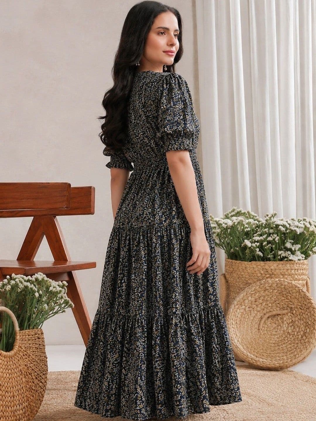 PRESHA Women Floral Printed Floral Anarkali Kurta thumbnail 4