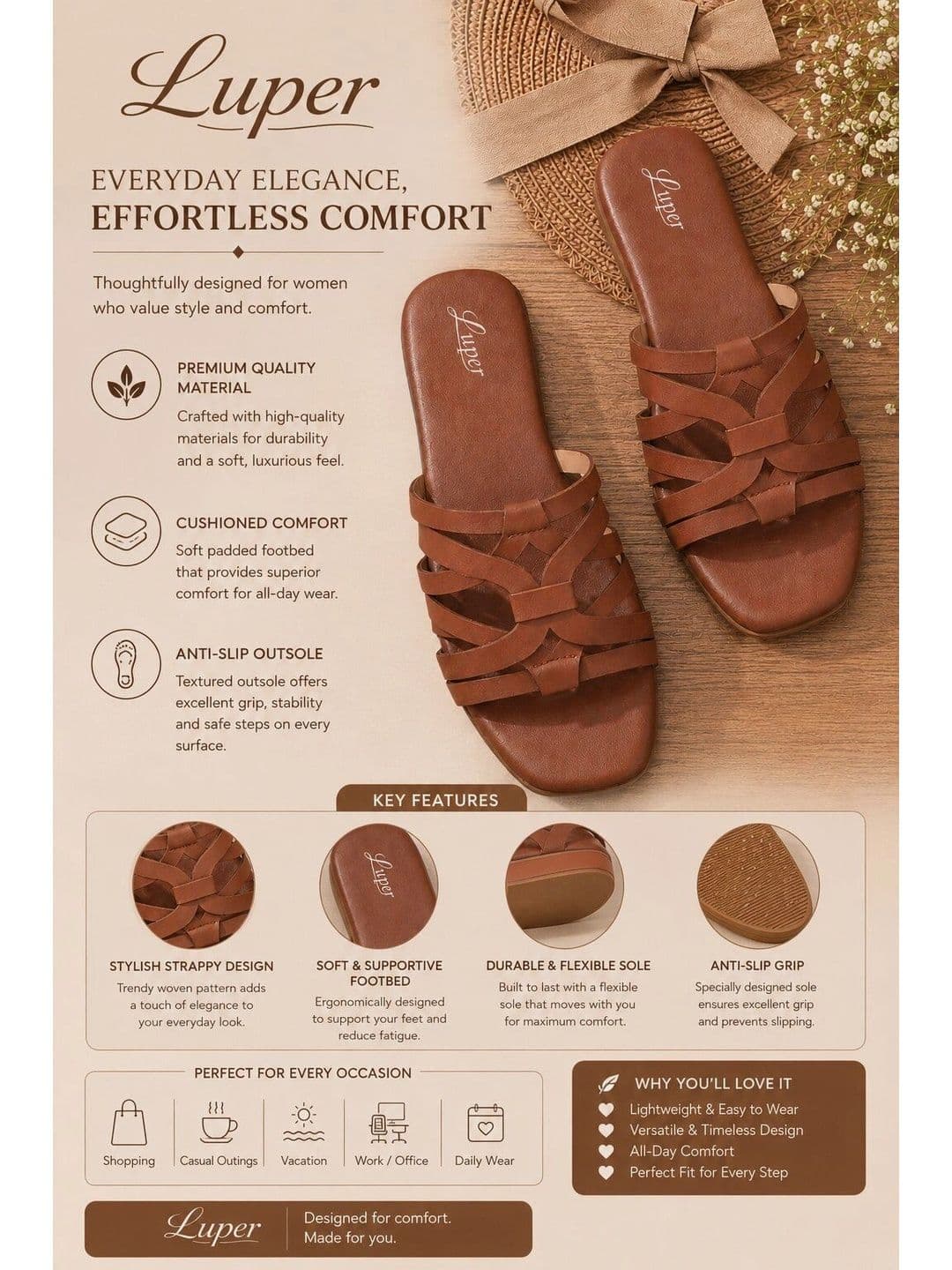 Luper Women Open Toe Flats thumbnail 5
