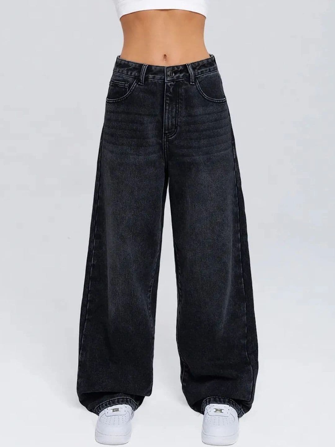 AAV2 Women Wide Leg High-Rise Stretchable Jeans thumbnail 3