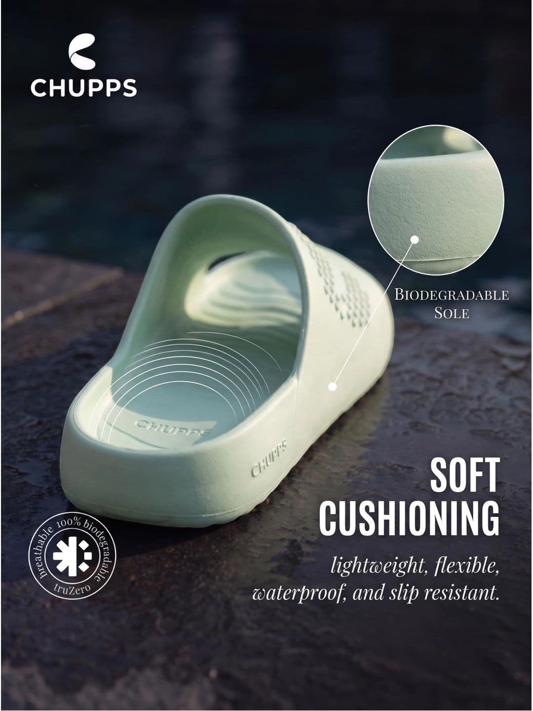 CHUPPS Men Pista Green Chupster Orthopedic Sliders thumbnail 7