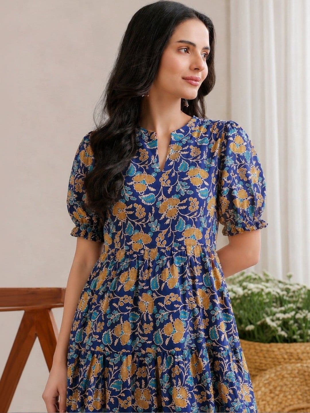PRESHA Women Floral Printed Floral Anarkali Kurta thumbnail 5