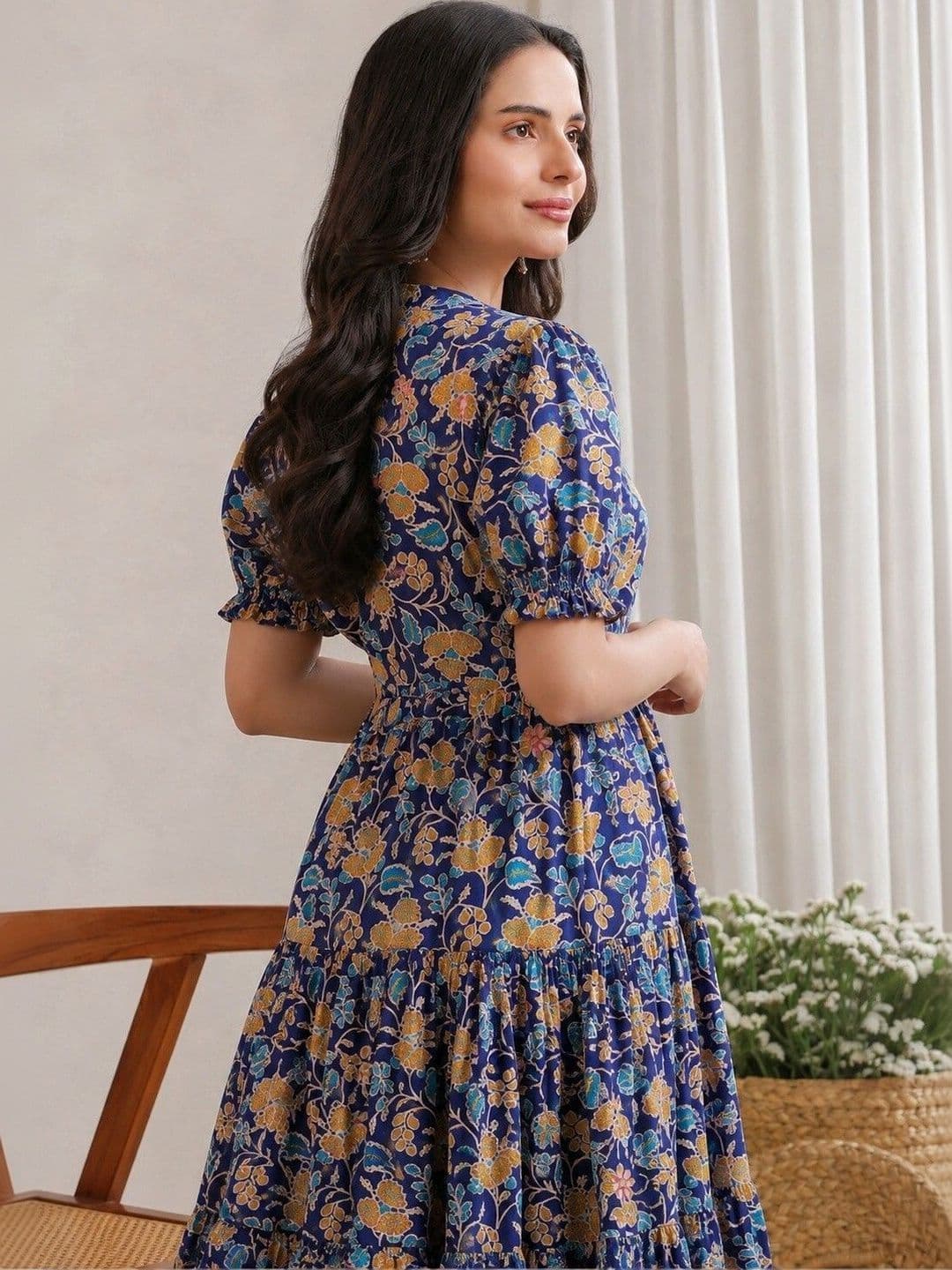 PRESHA Women Floral Printed Floral Anarkali Kurta thumbnail 4