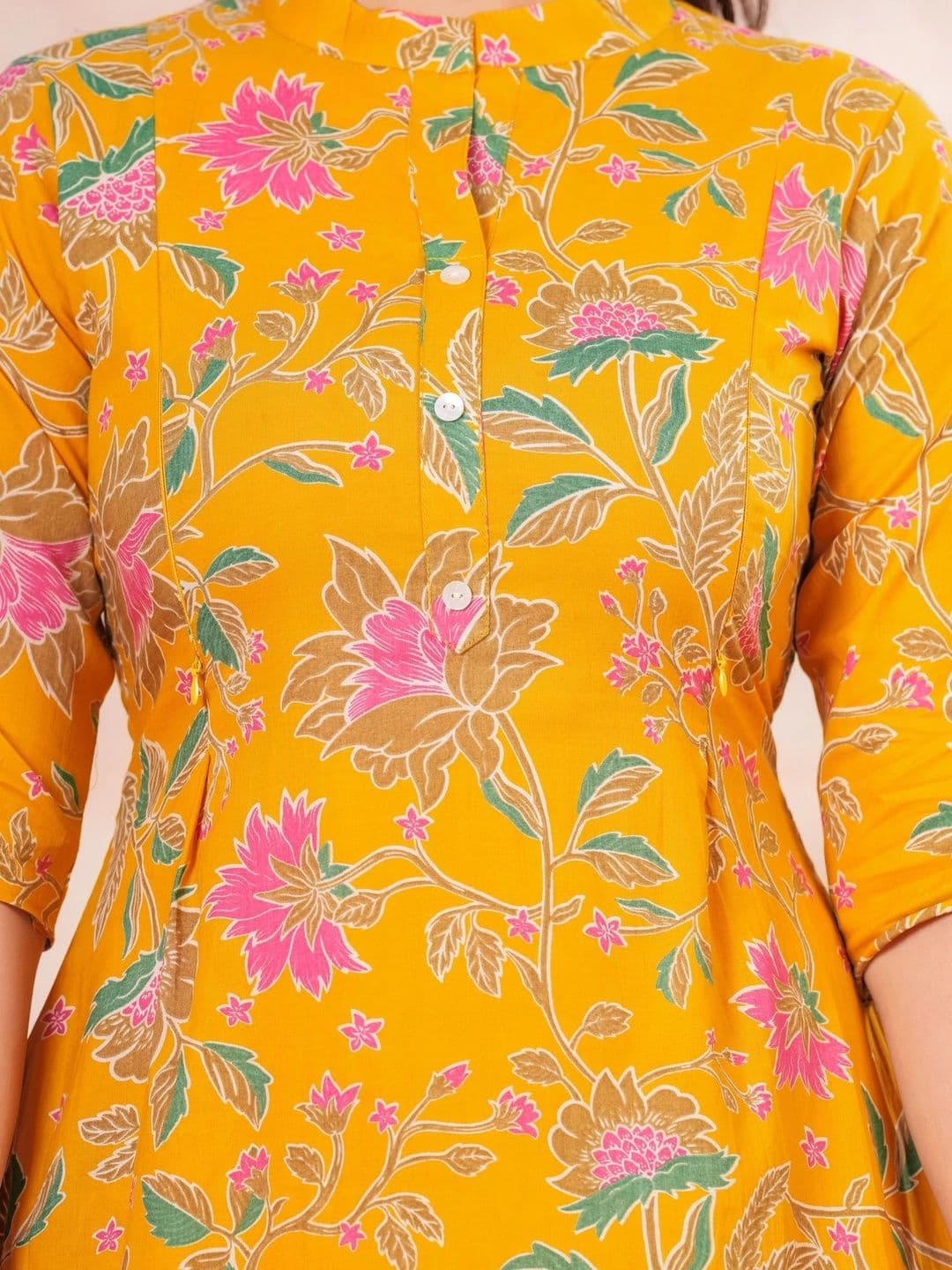 CLOTHYFUSION Floral Cotton Printed Top with Trousers thumbnail 3