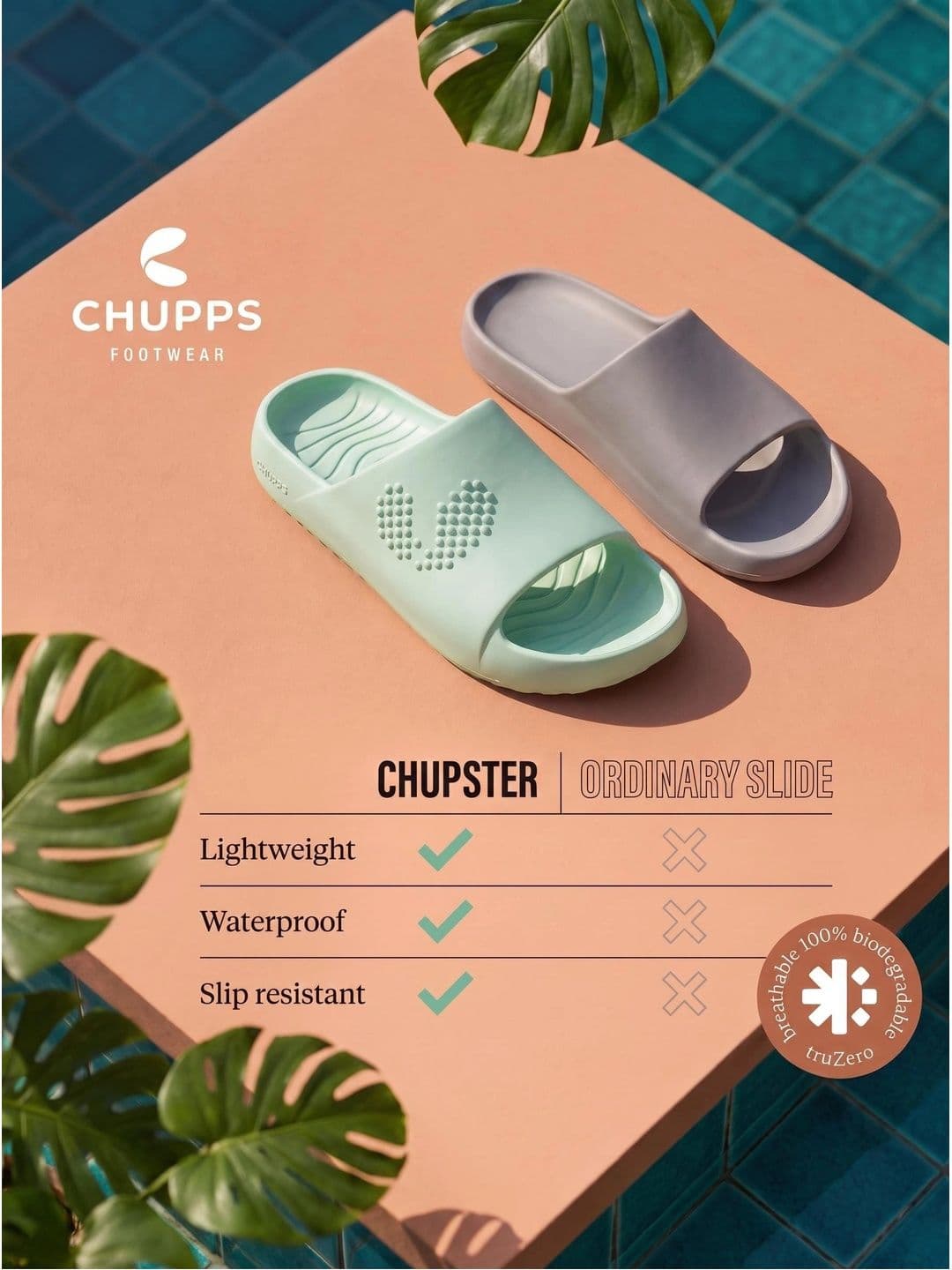 CHUPPS Men Pista Green Chupster Orthopedic Sliders thumbnail 4