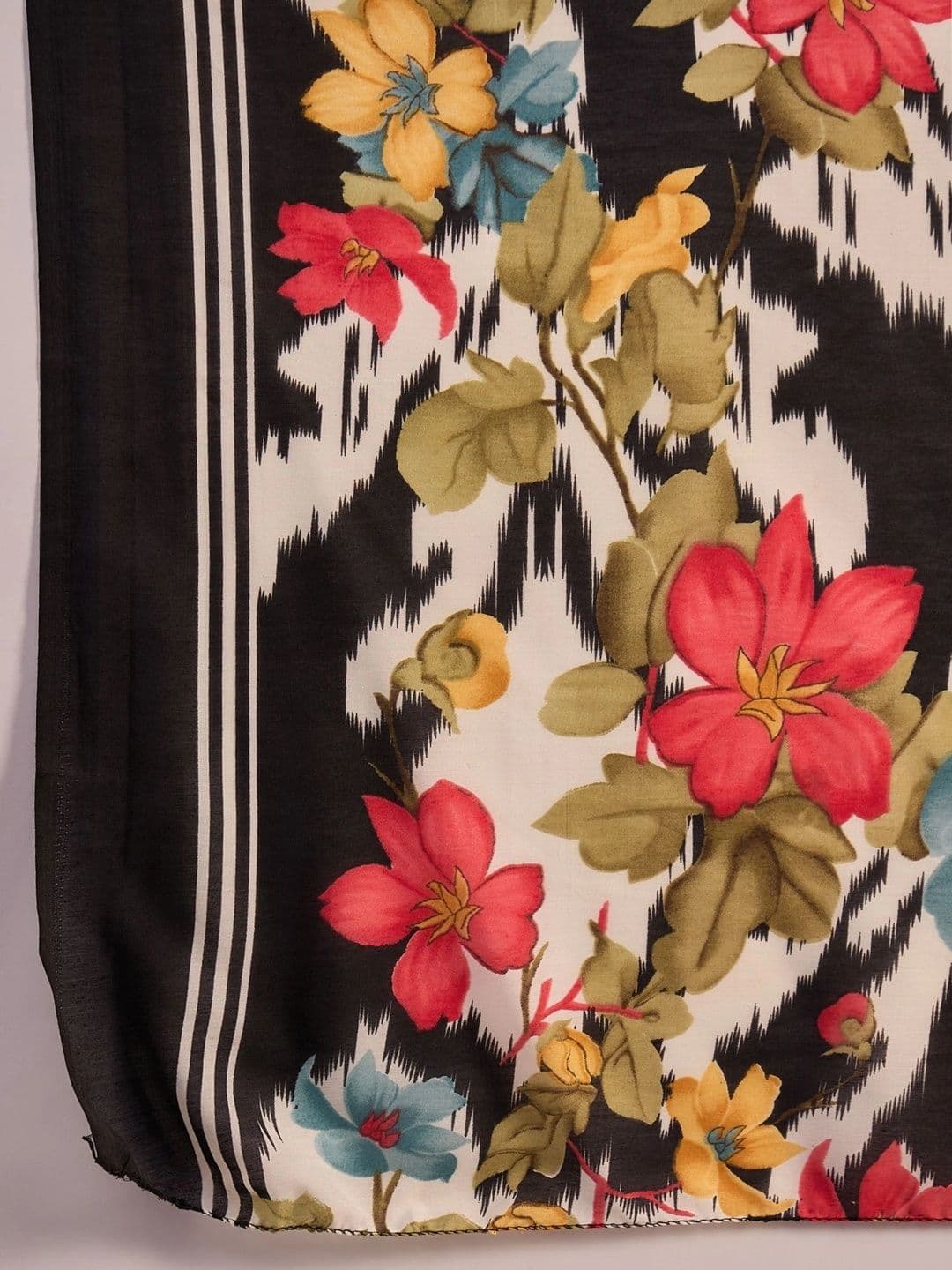 HERE&NOW Printed Pure Cotton Semi-Stitched Dress Material thumbnail 5
