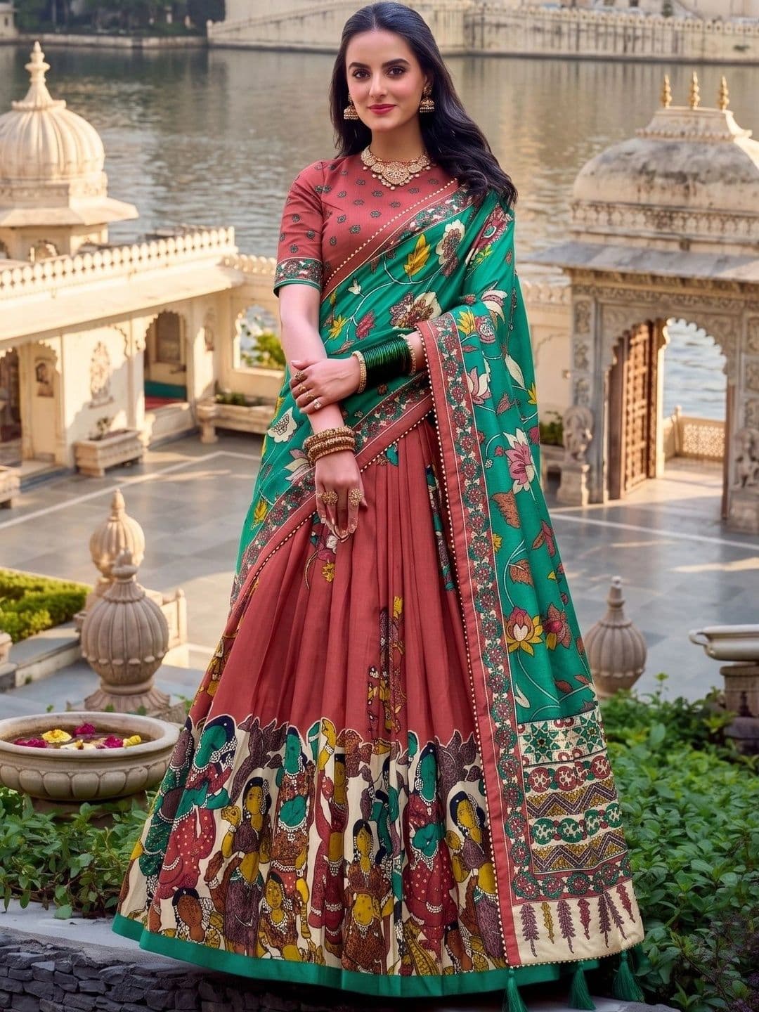Anouk Printed Semi-Stitched Lehenga & Blouse With Dupatta thumbnail 4