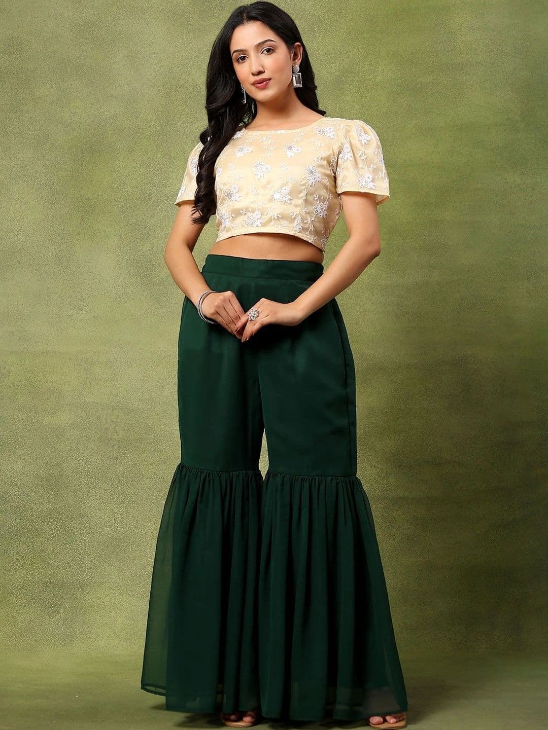 Frolic Rolic Embroidered Top with Palazzos - view 1