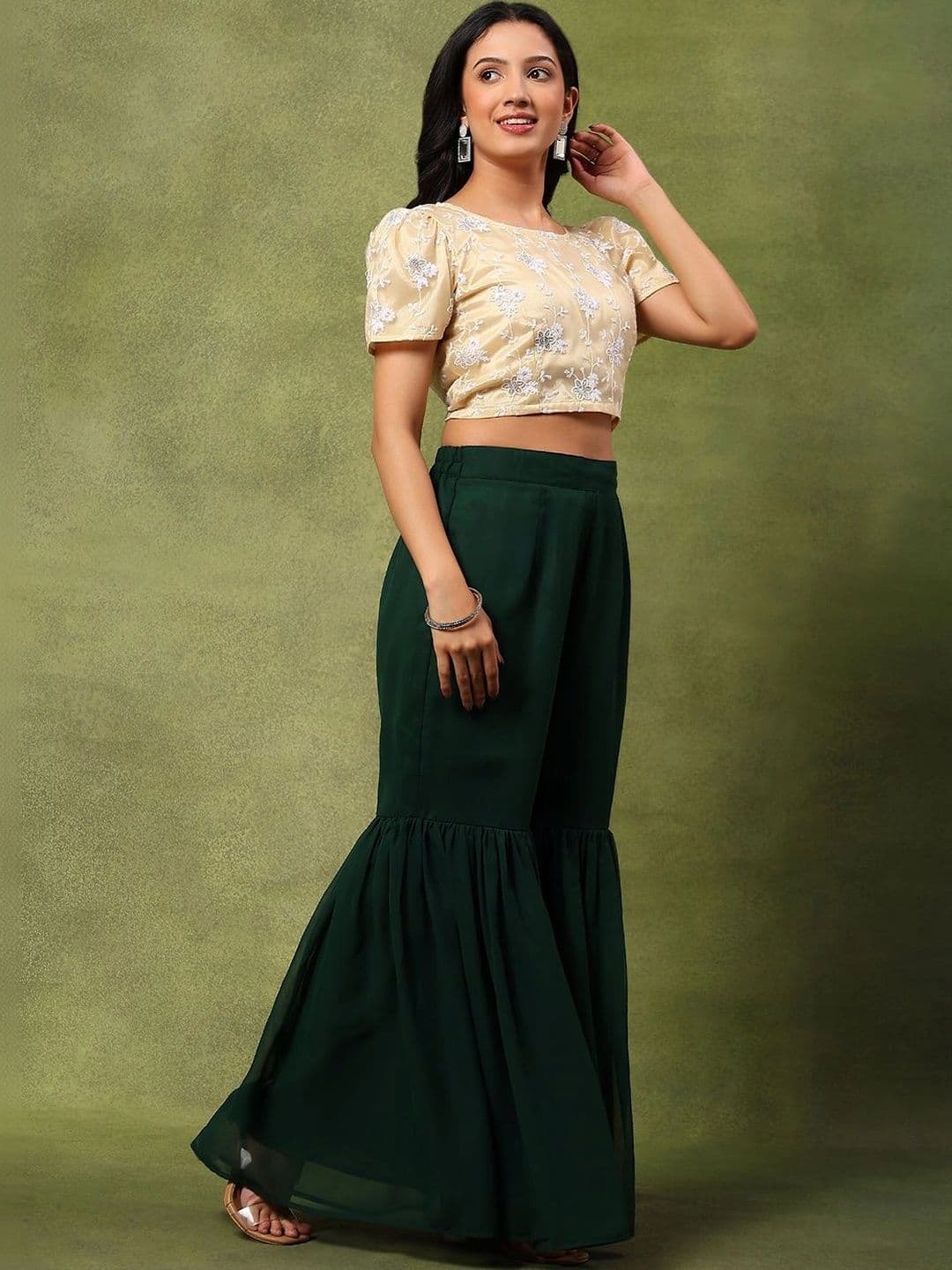 Frolic Rolic Embroidered Top with Palazzos thumbnail 5