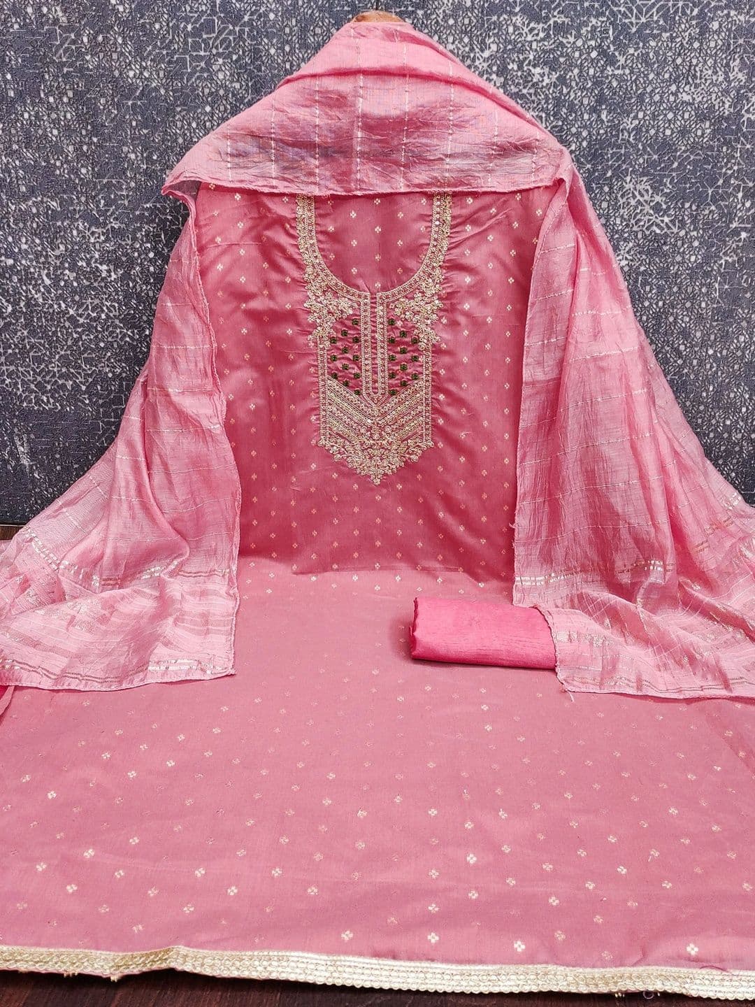 HERE&NOW Semi-Stitched Dress Material thumbnail 2