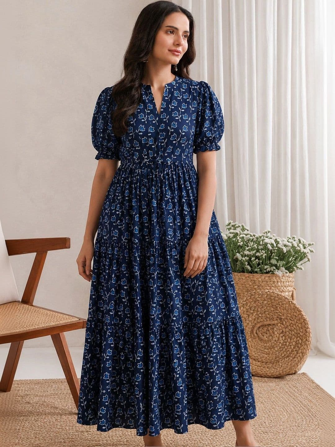 PRESHA Women Floral Printed Floral Anarkali Kurta thumbnail 4