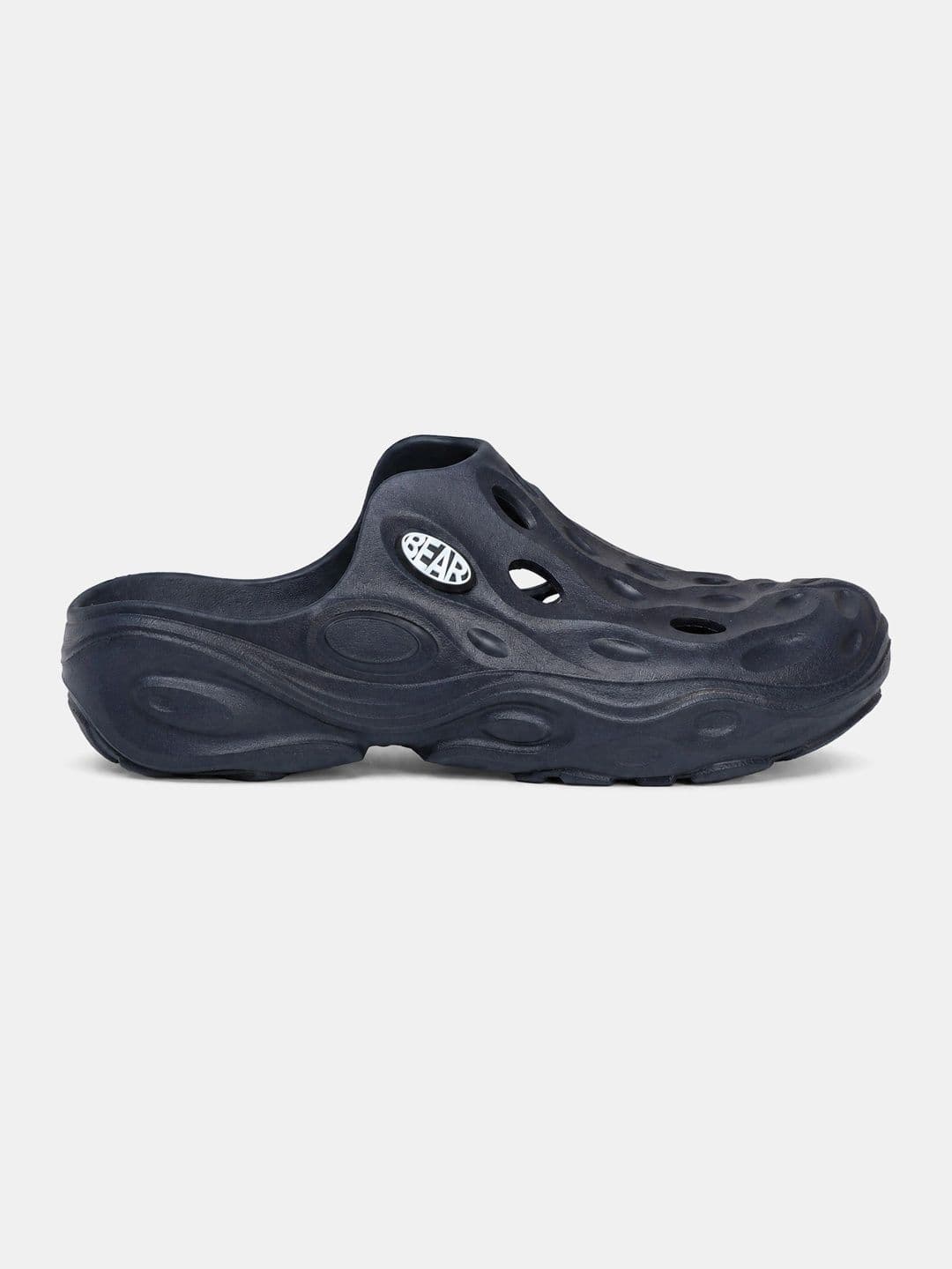 THE BEAR HOUSE Men Solid Navy Blue Slip-On Clogs thumbnail 5