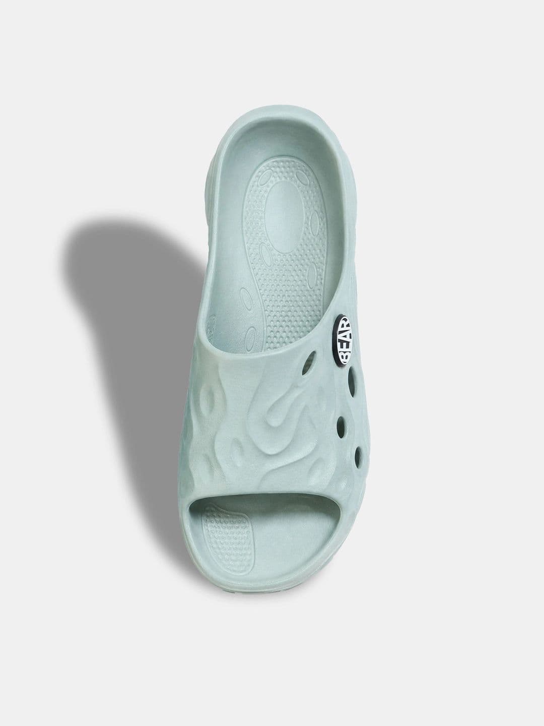 THE BEAR HOUSE Men Solid Light Blue Open-Toe Slip-On Sliders thumbnail 2