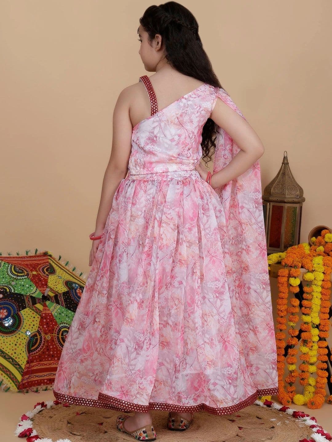 YK Girls Printed Ready to Wear Lehenga & Blouse With Dupatta thumbnail 6